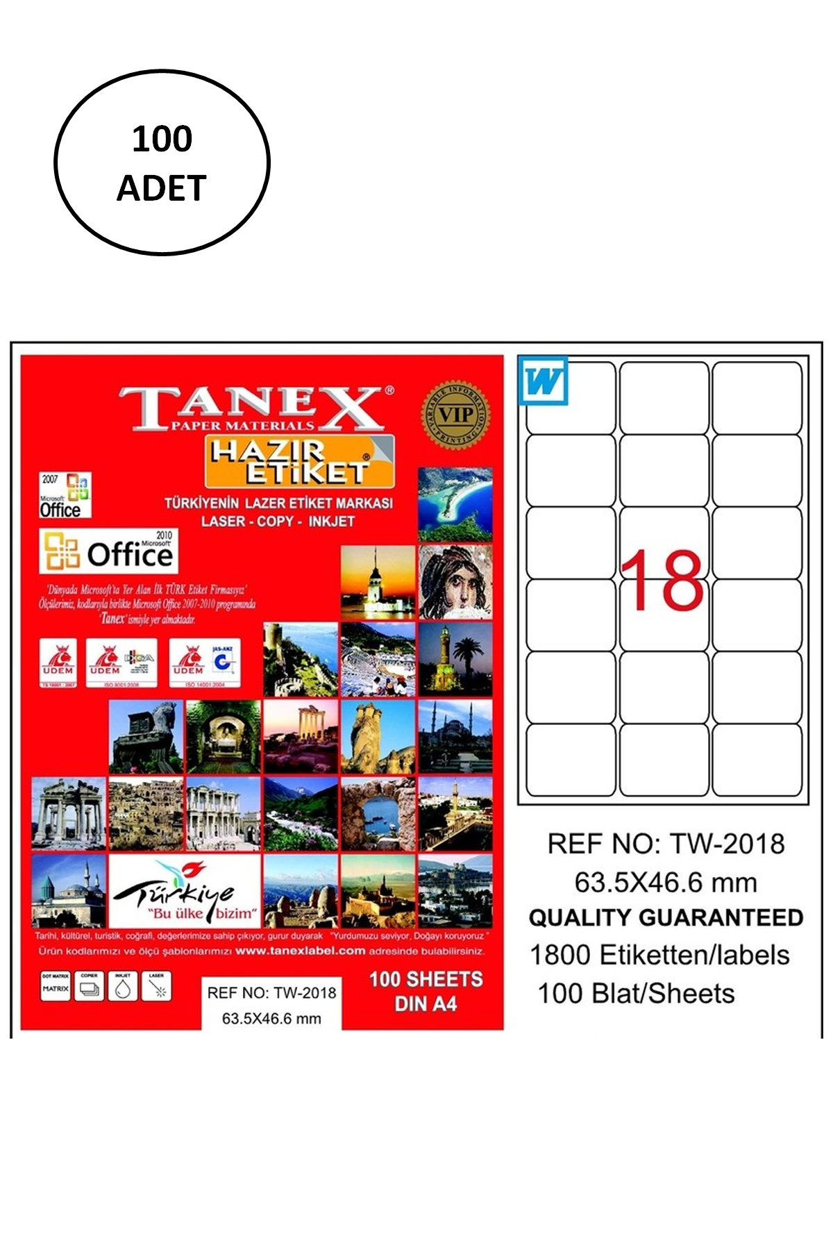 Tanex%20Tw-2018%20Lazer%20Etiket%2063X46%20Mm%20100%20Adet