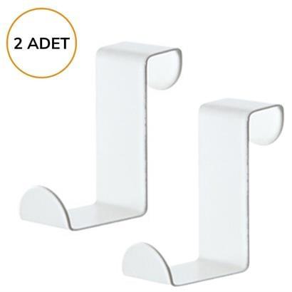 2’Li Kapı Arkası Çekmece Dolap Kapağı Mutfak Banyo Askısı Beyaz Renk Plastik