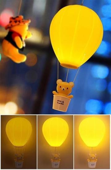 Balonlu Ayıcıklı Eğlenceli Dekoratif Gece Lambası Aydınlatması