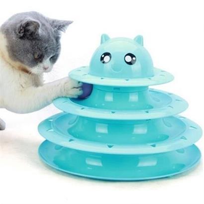 Tower Of Tracks Eğlenceli Üç Katlı Kedi Oyuncağı Seti Kedi Oyunu