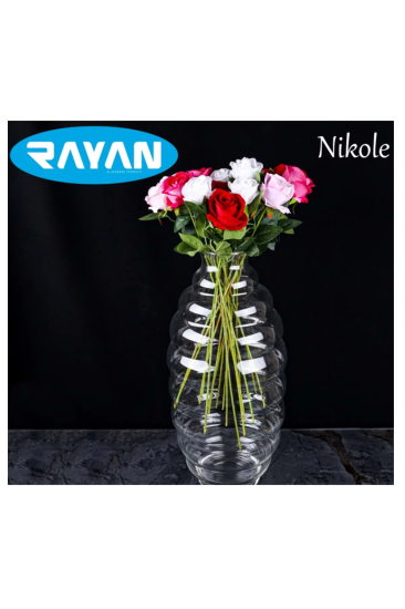 Nicole 50 Cm Şık Dekoratif Cam Vazo Royaleks-82659
