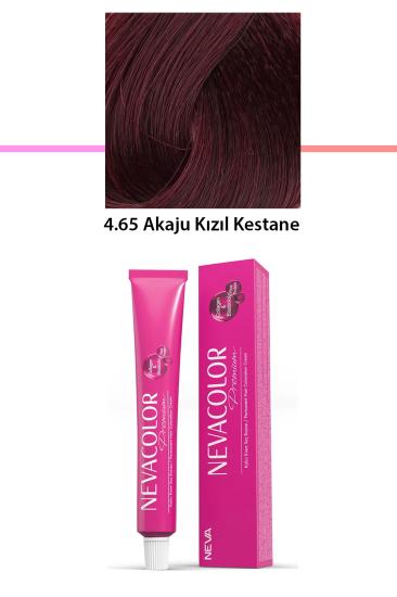 Premium 4.65 Akaju Kızıl Kestane - Kalıcı Krem Saç Boyası 50 g Tüp