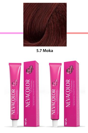 2 li Set Premium 5.7 Moka - Kalıcı Krem Saç Boyası 2 X 50 g Tüp