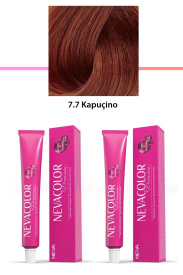 2 li Set Premium 7.7 Kapuçino - Kalıcı Krem Saç Boyası 2 X 50 g Tüp