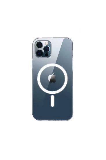 Iphone 14 Pro Max Kılıf Kamera Lens Korumalı Magsafe Destekli Şeffaf Darbe Emici Sert Kapak