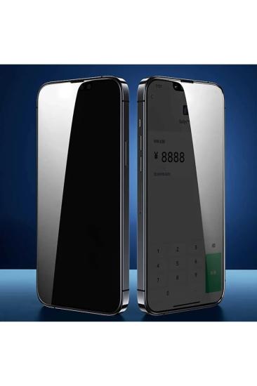 Iphone 7G Siyah Uyumlu Hayalet Ekran Gizli Tam Kaplayan Kırılmaz Cam Seramik Ekran Koruyucu Film