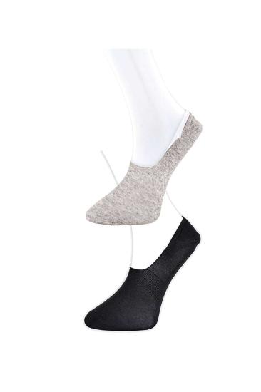 Siyah ve Gri Erkek Babet Çorap 12 çift
