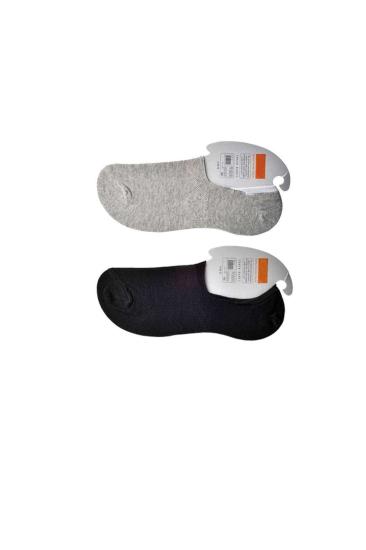 Siyah ve Gri Erkek Babet Çorap 15 çift