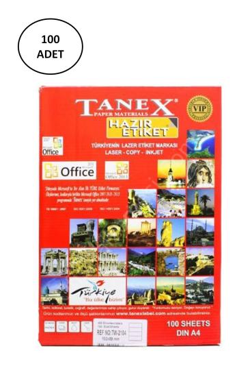 Tanex Tw-2104 Lazer Etiket 192X59 Mm 100 Lü