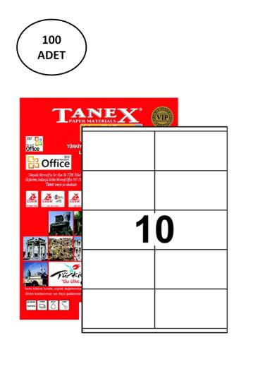 Tanex TW-2610 105x57 mm 100 Adet Laser Etiket