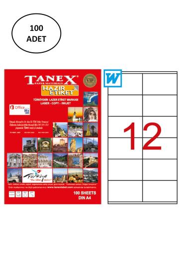 Tanex Tw-2612 Lazer Etiket 105X48 Mm 100 Lü