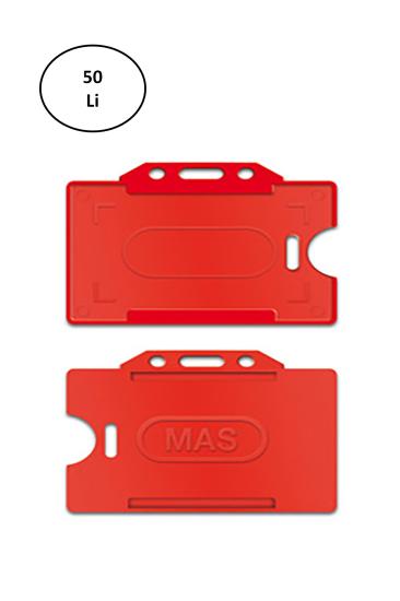Mas 3520 Kırmızı 50’li Yatay Plastik Kart Muhafazası