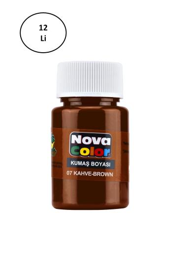 Nova Color Kumaş Boyası Şişe Kahve 12’li
