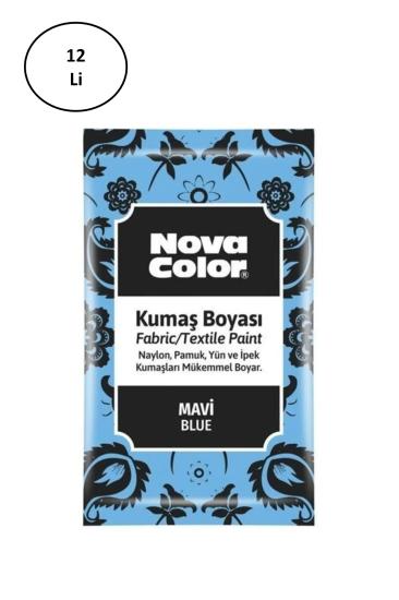 Nova Color 12 Gr Toz Kumaş Boyası Mavi Nc-902 12’li