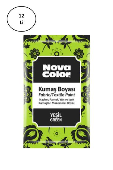 Nova Color 12 Gr Toz Kumaş Boyası Yeşil Nc-903 12’li