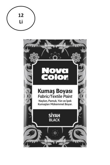 Nova Color 12 Gr Toz Kumaş Boyası Siyah Nc-904 12’li
