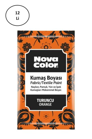 Nova Color Toz Kumaş Boyası Turuncu 12 Gr Nc-906 12’li