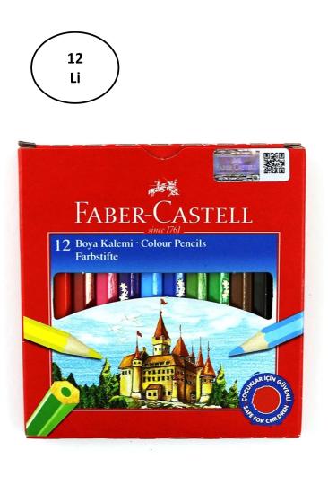 Faber Castell Karton Kutu Boya Kalemi 12 Renk Yarım Boy 12’li