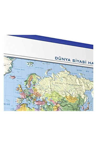 Kabartma Dünya Siyasi Haritası Bölgeler 70x100