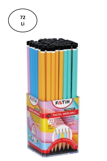 Fatih Kurşun Kalem Üçgen Mercanlı Pastel Renkli Fa12070kl00 (72 Li Paket)