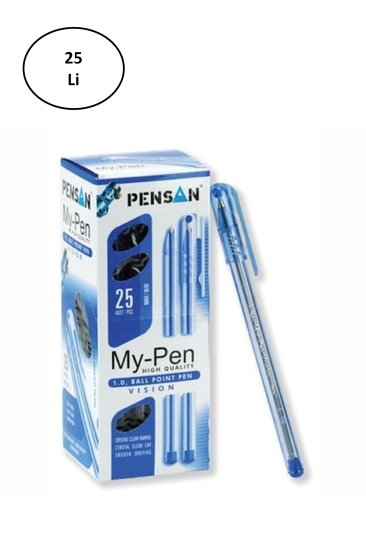 Pensan Tükenmez Kalem My-Pen 1 Mm Mavi 25’li