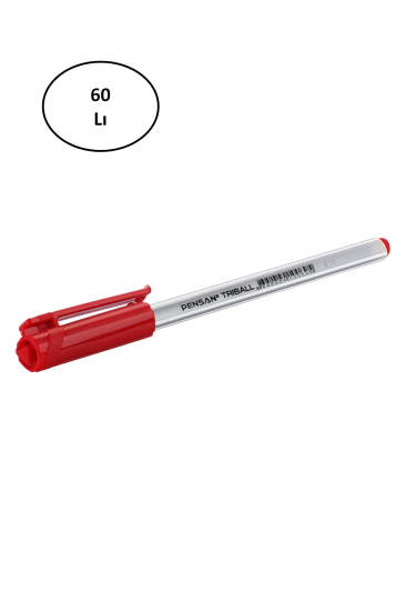 Pensan Trıball Kırmızı Stand 60’Lı Tükenmez Kalem