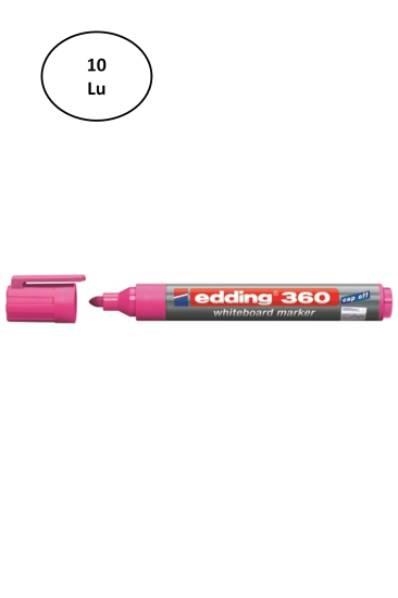 Edding Beyaz Tahta Kalemi Pembe (E-360) ED36009 10’lu