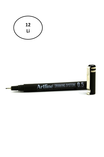 Artline 235 Siyah Çizim Kalemi 0.5 12’li