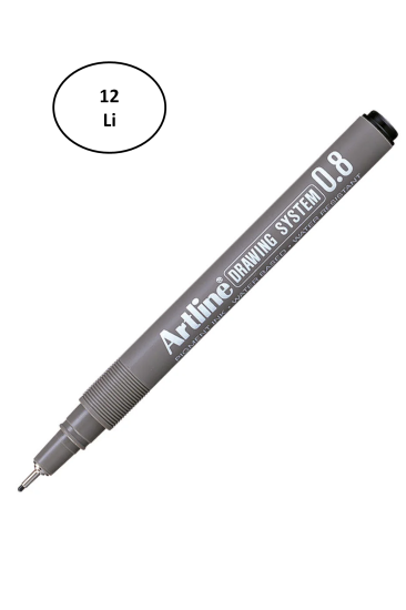 Artline 238 Çizim Kalemi 0.8 mm Siyah 12’li