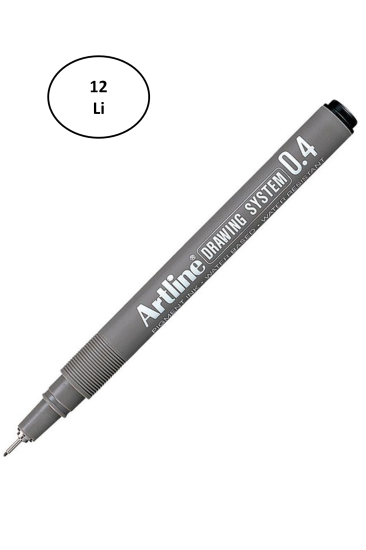 Artline 234 Çizim Kalemi 0.4 mm Siyah 12’li