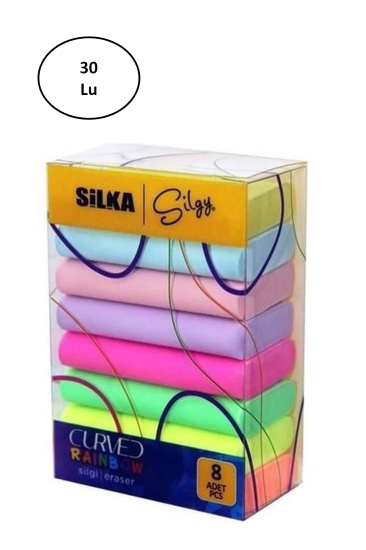 Silka Curved Rainbow 8 Li Silgi 30’lu