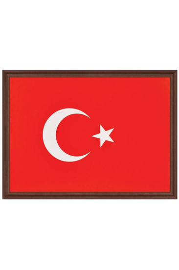 Türk Bayrağı 25X35 Mdf Çerçeveli