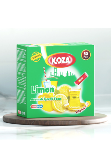 Koza Tek İçimlik Limon Aromalı Toz İçecek 50’li