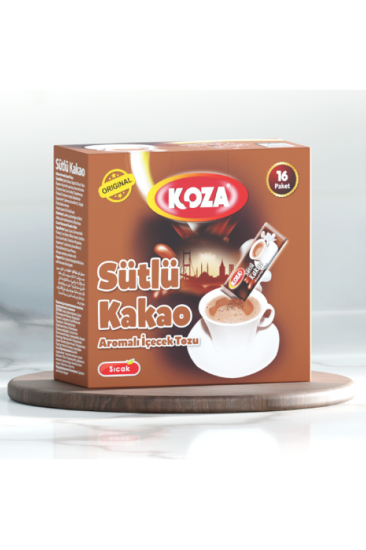 Koza Tek İçimlik Sütlü Kakao Aromalı Toz İçecek 16’lı