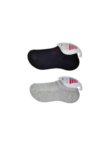 Siyah ve Gri Kadın Görünmez Çorap 15 çift